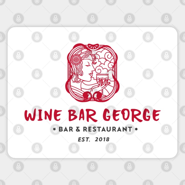 Wine Bar George Bar and Restaurant Springs Orlando Florida Magnet by Joaddo